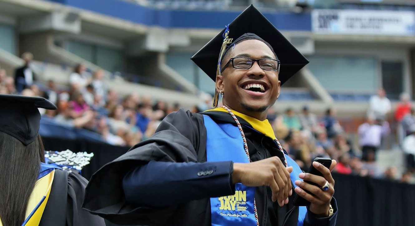 Smiling graduating student