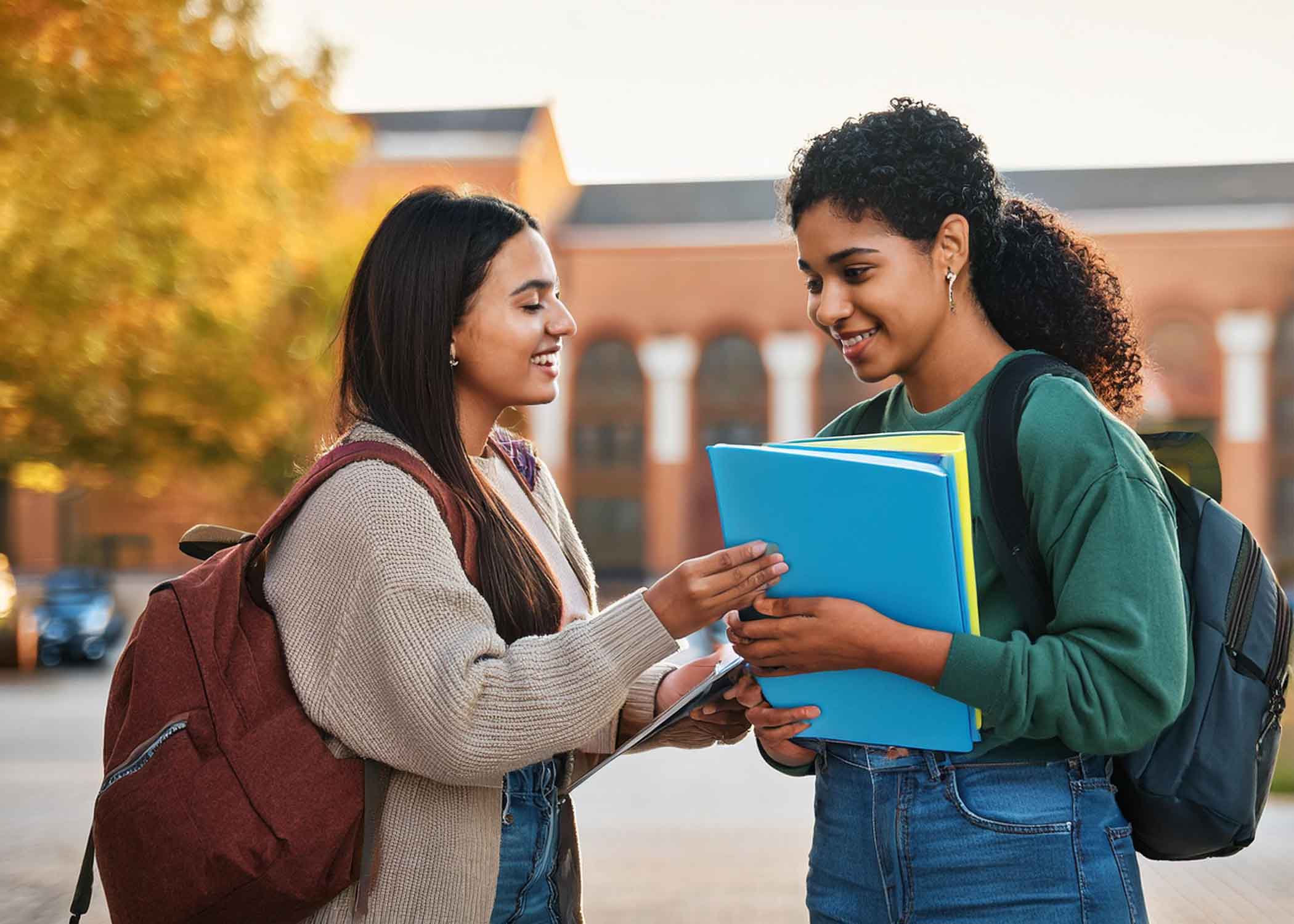 Students on campus 