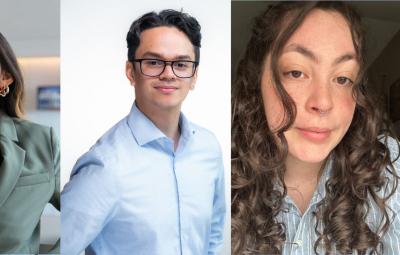 (l – r) Briana Moncayo Campoverde '25, Andrew Vargas '25, Christina Green '25