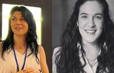 Side-by-side portraits of Pamela LiVechhi on the left and Ana Peg on the right